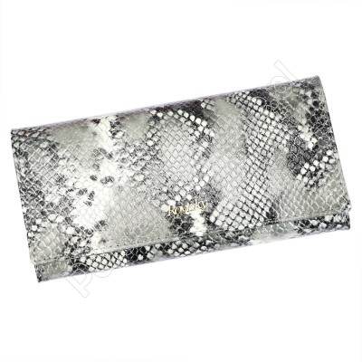Portfel skórzany Rovicky 8801-SNR RFID - Kolor srebrny