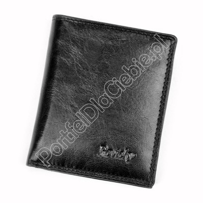 Portfel skórzany Rovicky N1909-RVTK RFID - Kolor czarny