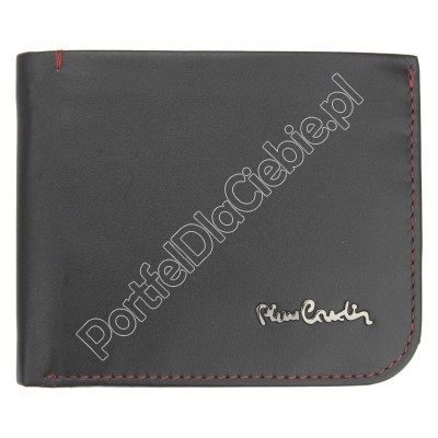 Portfel skórzany Pierre Cardin TILAK35 324 RFID - Kolor czarny + czerwony